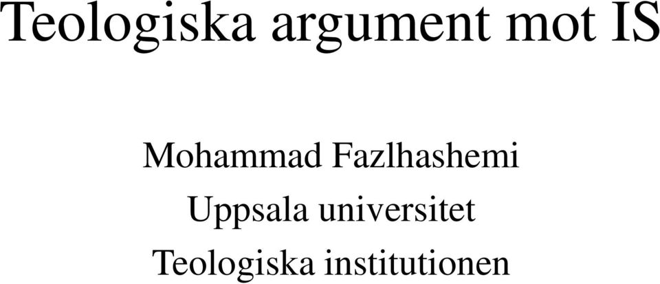 Fazlhashemi Uppsala