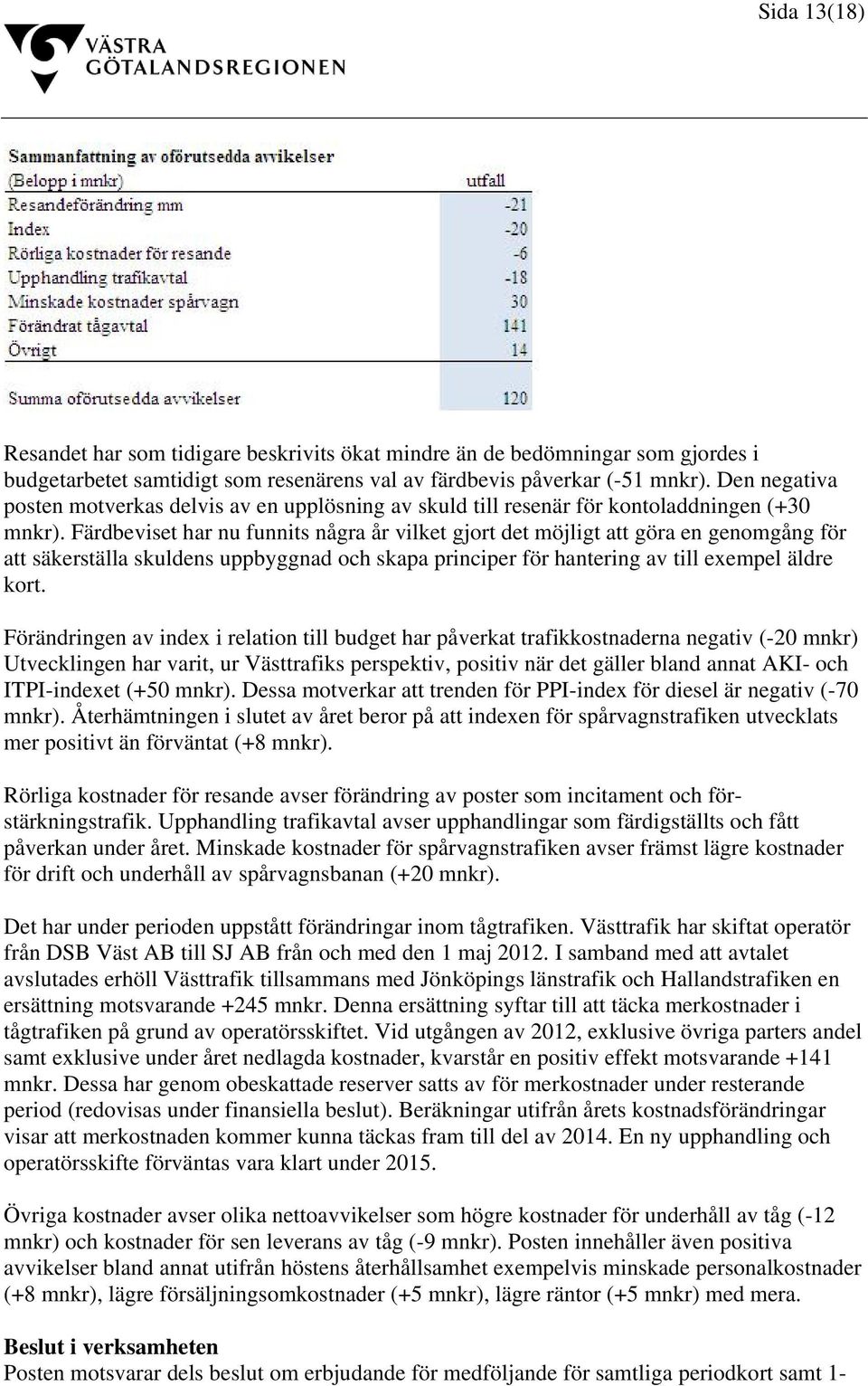 Färdbeviset har nu funnits några år vilket gjort det möjligt att göra en genomgång för att säkerställa skuldens uppbyggnad och skapa principer för hantering av till exempel äldre kort.
