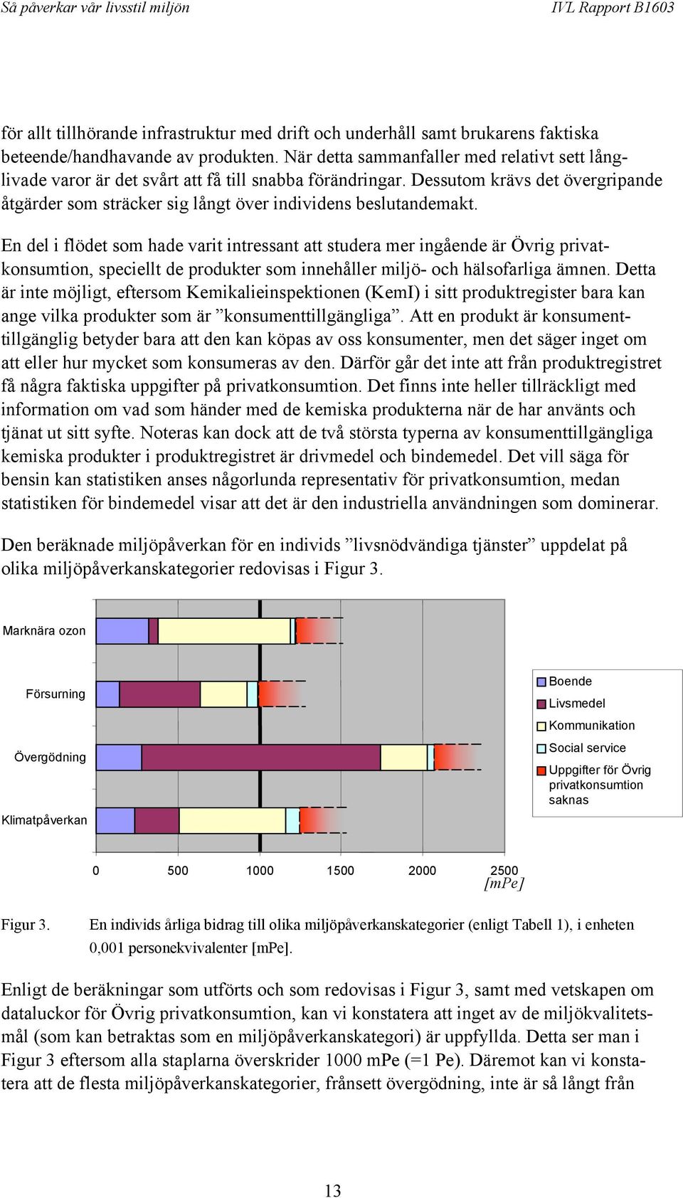 En del i flödet som hade varit intressant att studera mer ingående är Övrig privatkonsumtion, speciellt de produkter som innehåller miljö- och hälsofarliga ämnen.