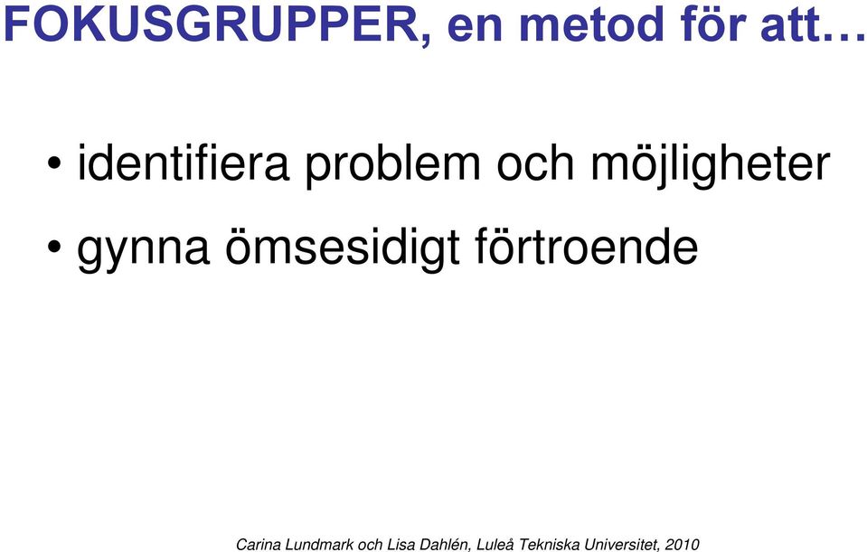 problem och möjligheter