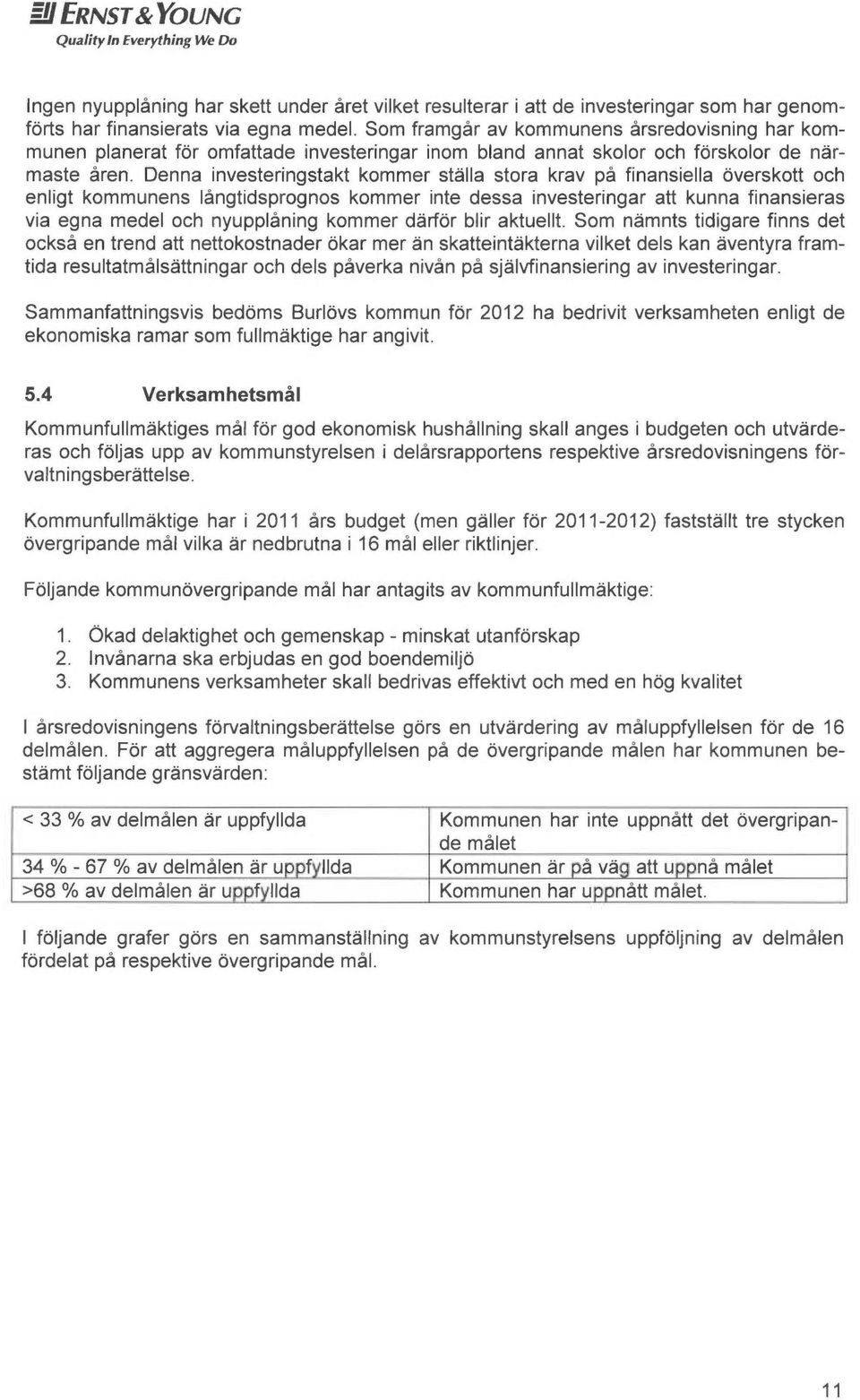 Denna investeringstakt kommer ställa stora krav på finansiella överskott och enligt kommunens långtidsprognos kommer inte dessa investeringar att kunna finansieras via egna medel och nyupplåning