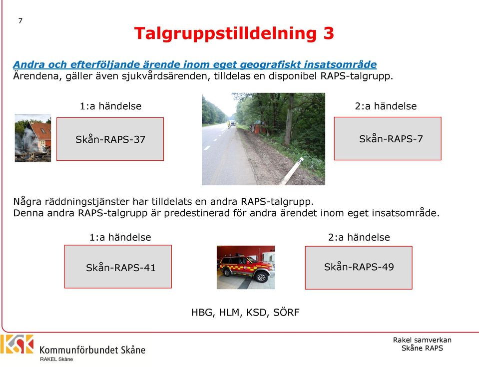 1:a händelse 2:a händelse Skån-RAPS-37 Skån-RAPS-7 Några räddningstjänster har tilldelats en andra