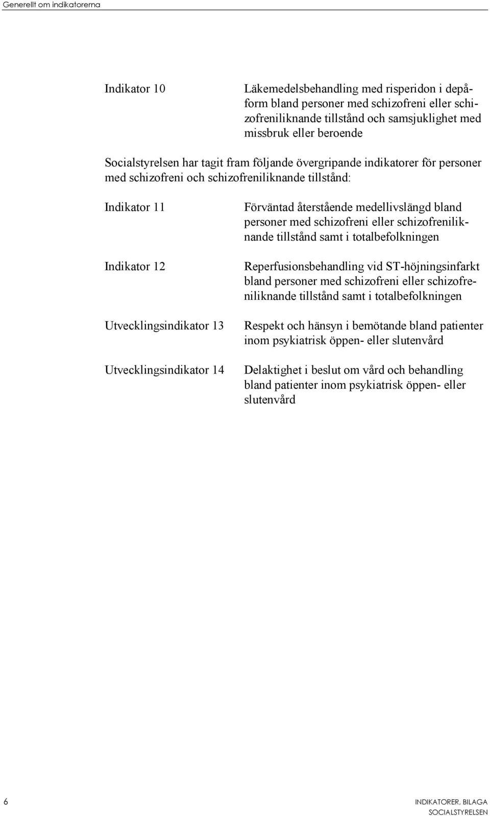 14 Förväntad återstående medellivslängd bland personer med schizofreni eller schizofreniliknande tillstånd samt i totalbefolkningen Reperfusionsbehandling vid ST-höjningsinfarkt bland personer med