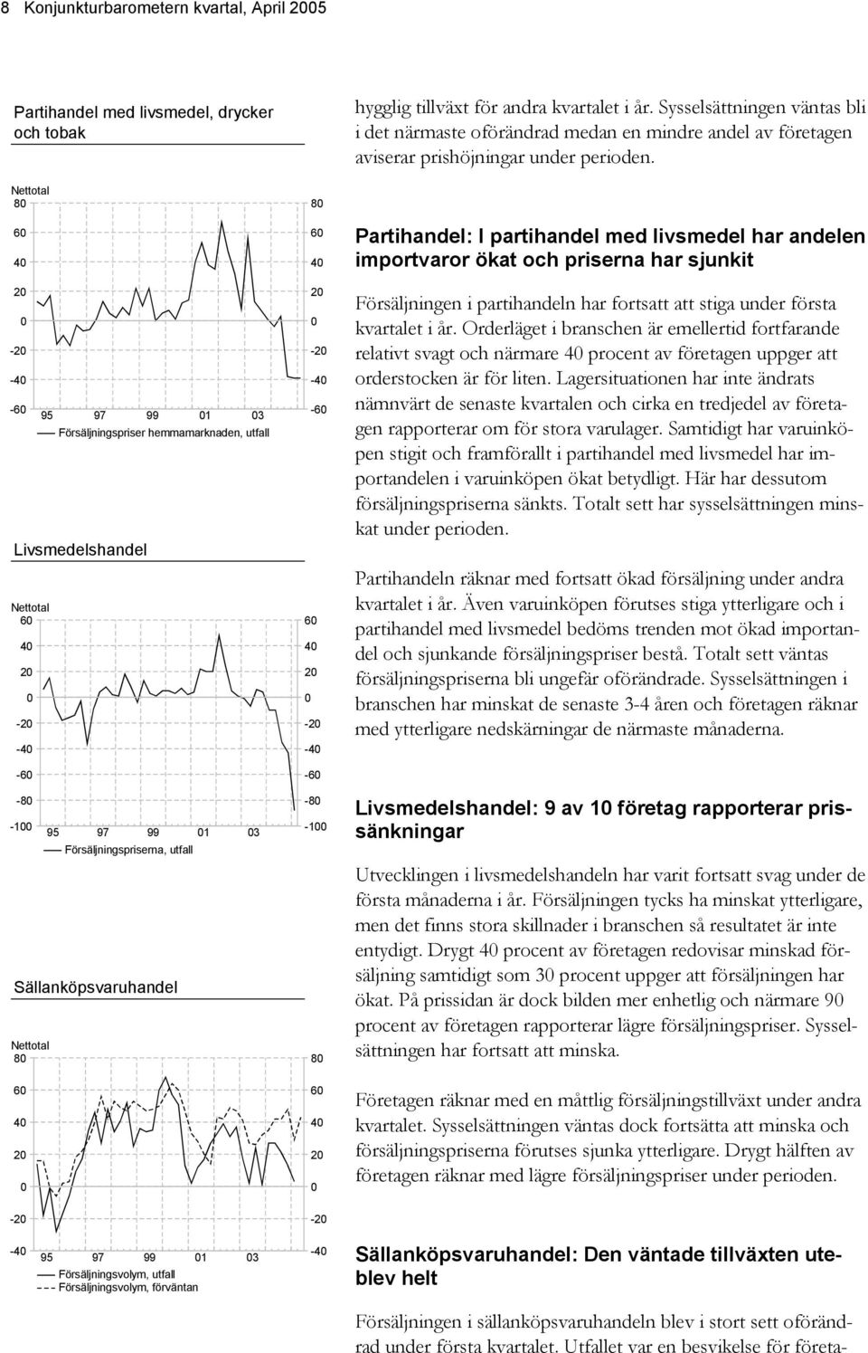 Partihandel: I partihandel med livsmedel har andelen importvaror ökat och priserna har sjunkit Försäljningen i partihandeln har fortsatt att stiga under första kvartalet i år.