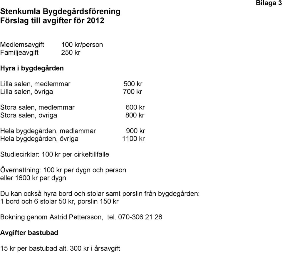 Studiecirklar: 100 kr per cirkeltillfälle Övernattning: 100 kr per dygn och person eller 1600 kr per dygn Du kan också hyra bord och stolar samt porslin från