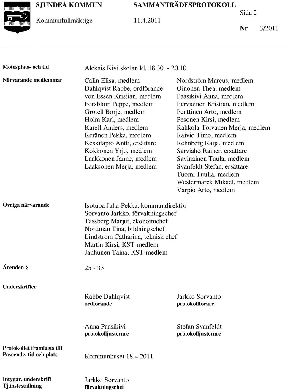 medlem Keskitapio Antti, ersättare Kokkonen Yrjö, medlem Laakkonen Janne, medlem Laaksonen Merja, medlem Nordström Marcus, medlem Oinonen Thea, medlem Paasikivi Anna, medlem Parviainen Kristian,