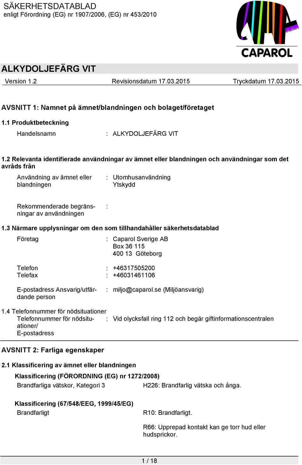 av användningen : 1.
