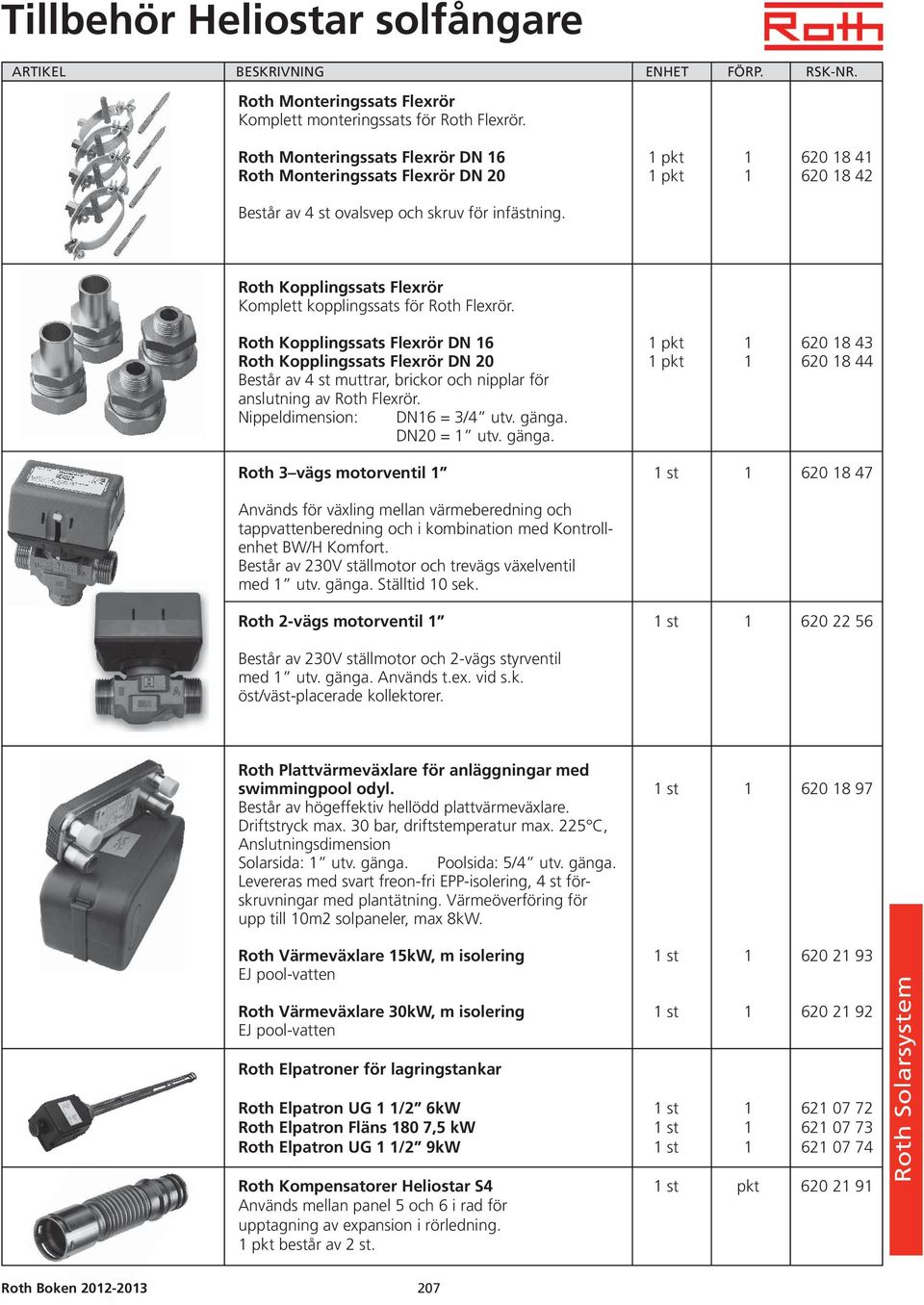 Roth Kopplingssats Flexrör Komplett kopplingssats för Roth Flexrör.