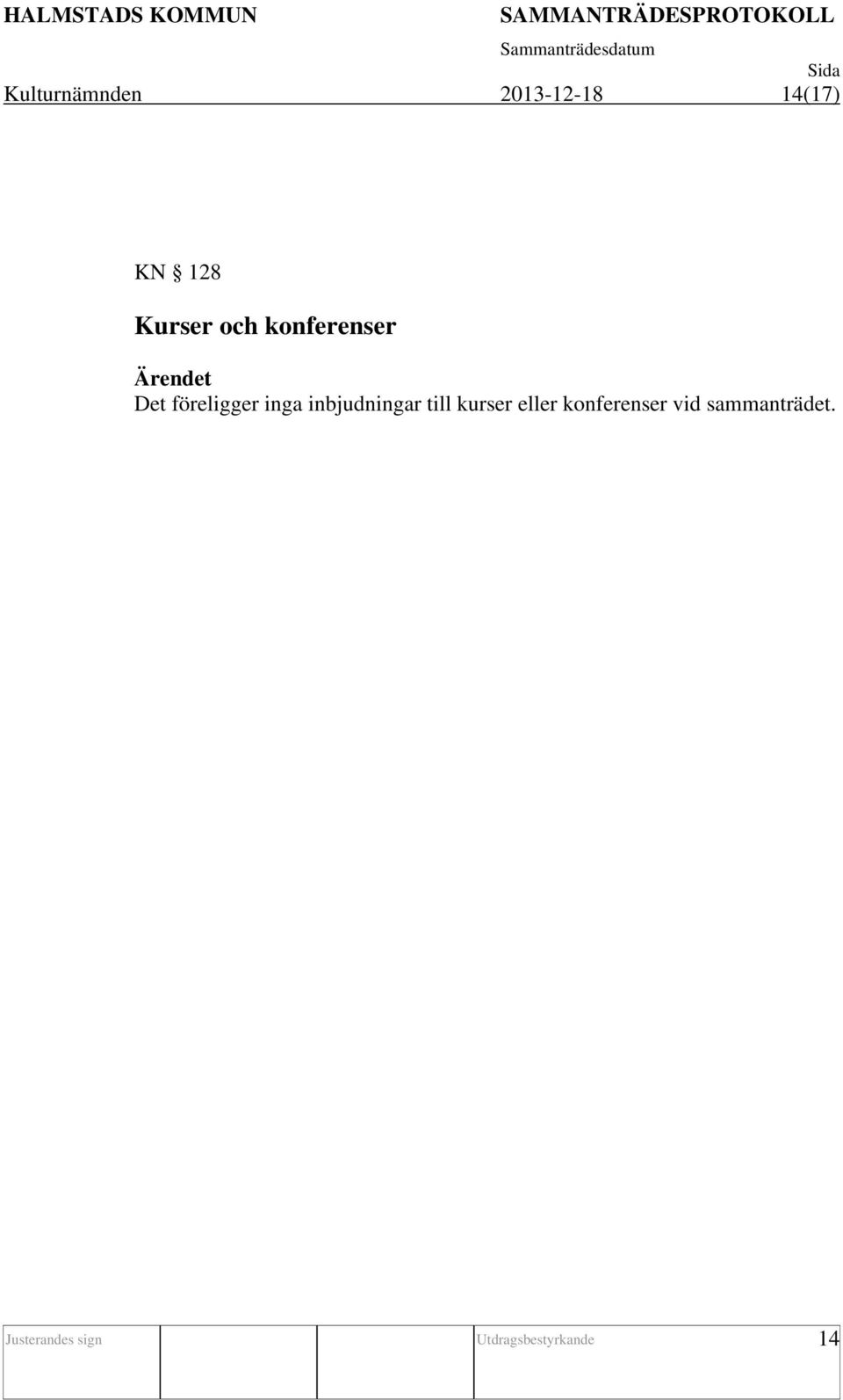 inbjudningar till kurser eller konferenser