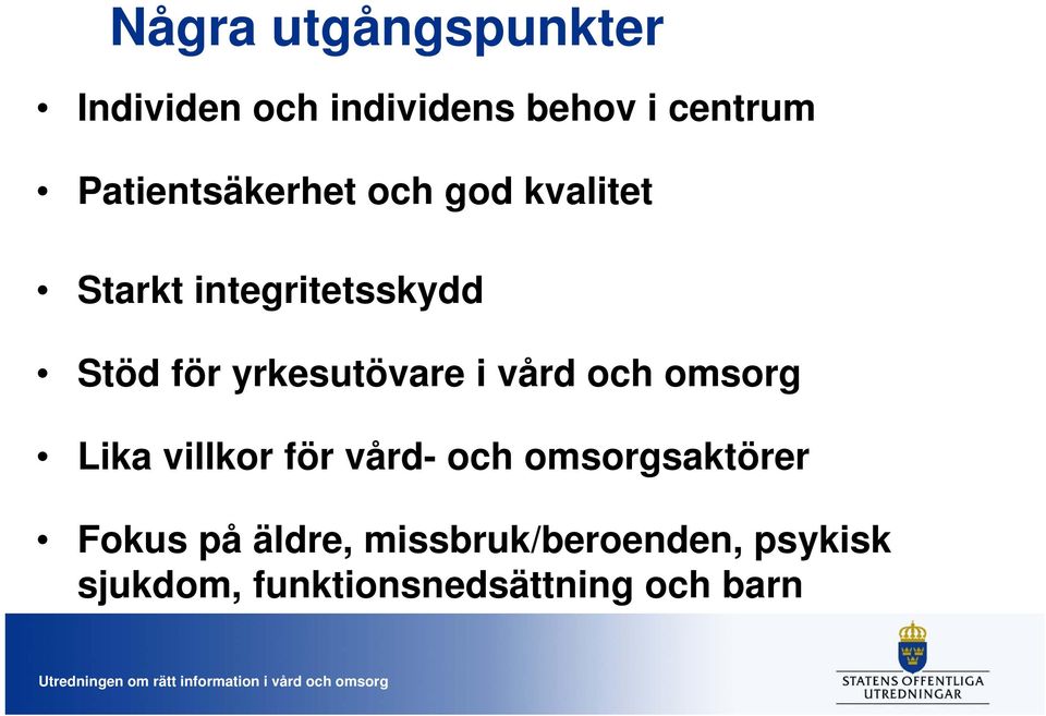 yrkesutövare i vård och omsorg Lika villkor för vård- och