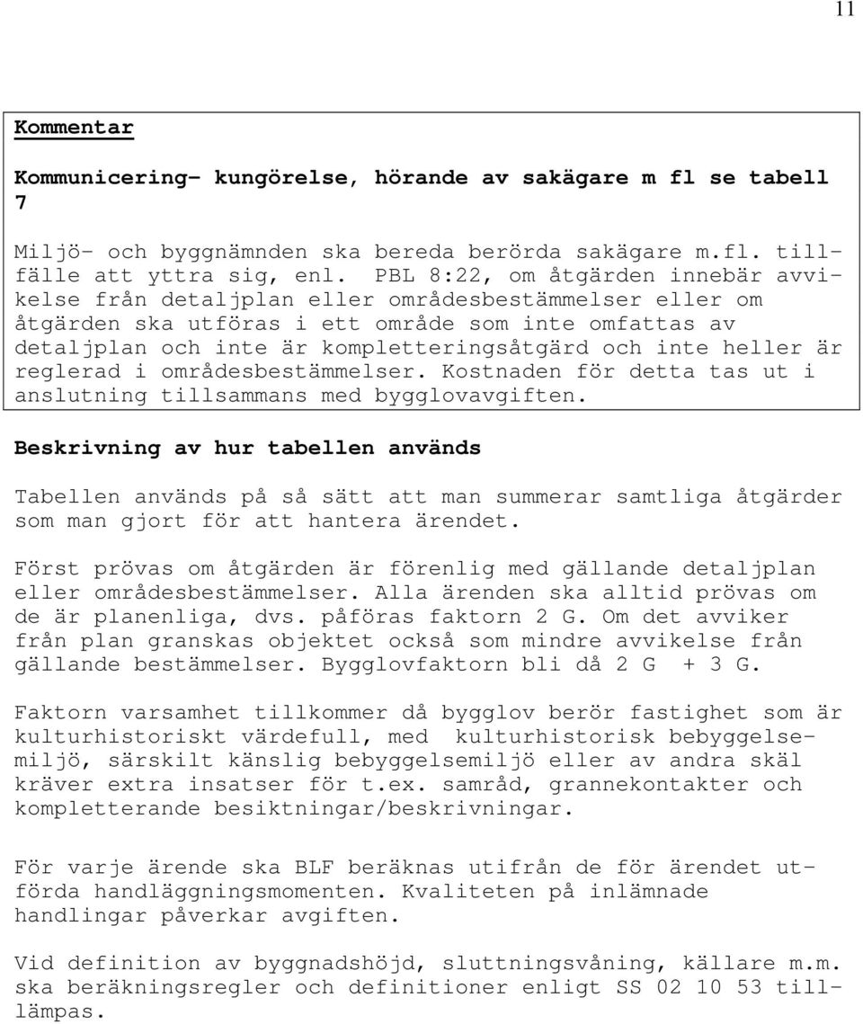 heller är reglerad i områdesbestämmelser. Kostnaden för detta tas ut i anslutning tillsammans med bygglovavgiften.