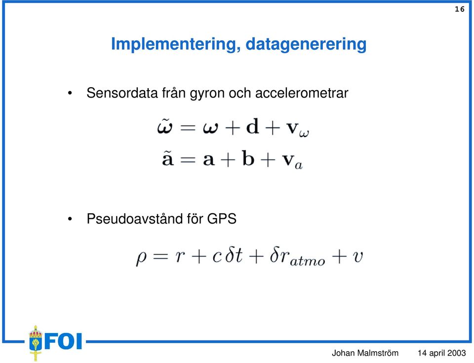 Sensordata från gyron