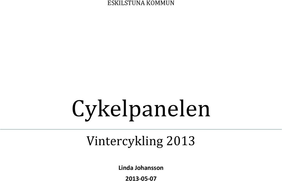 Vintercykling 2013