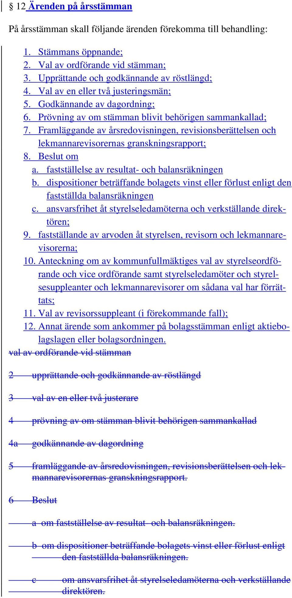 Framläggande av årsredovisningen, revisionsberättelsen och lekmannarevisorernas granskningsrapport; 8. Beslut om a. fastställelse av resultat- och balansräkningen b.