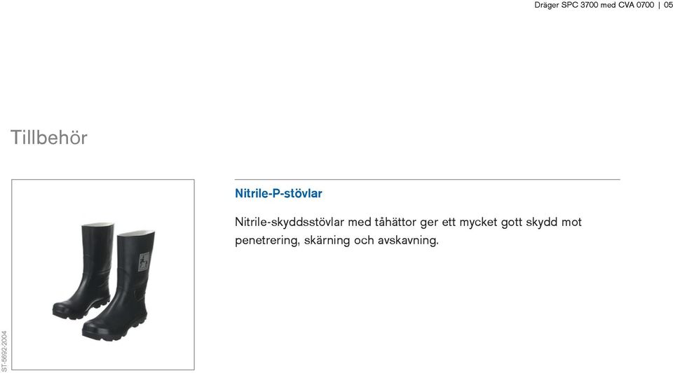 Nitrile-skyddsstövlar med tåhättor ger ett
