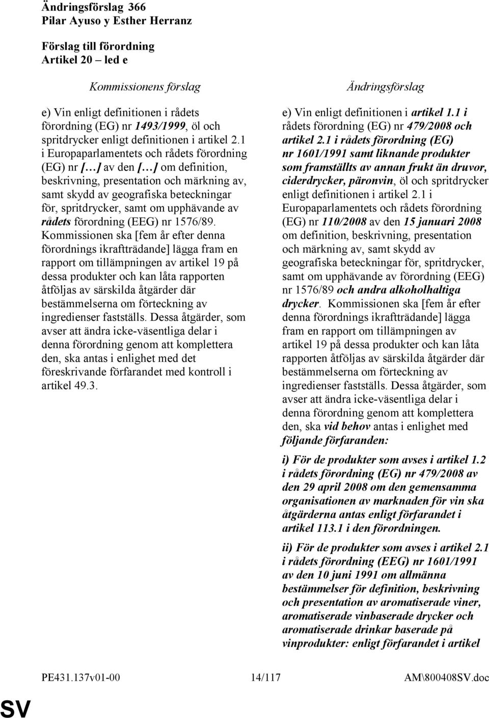 upphävande av rådets förordning (EEG) nr 1576/89.