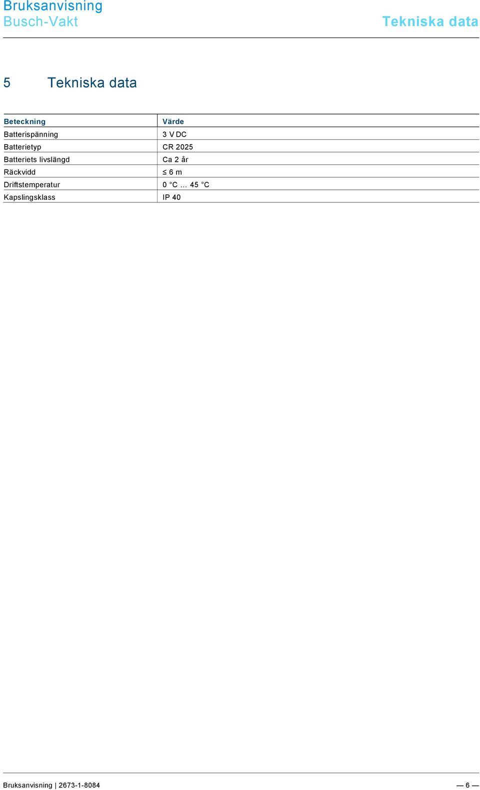 9\mod_1268898668093_0.docx @ 172682 @ 12 @ 1 Tekniska data Pos: 20 /#Neustruktur#/Online-Dokumentation (+KNX)/Überschriften (--> Für alle Dokumente <--)/1.