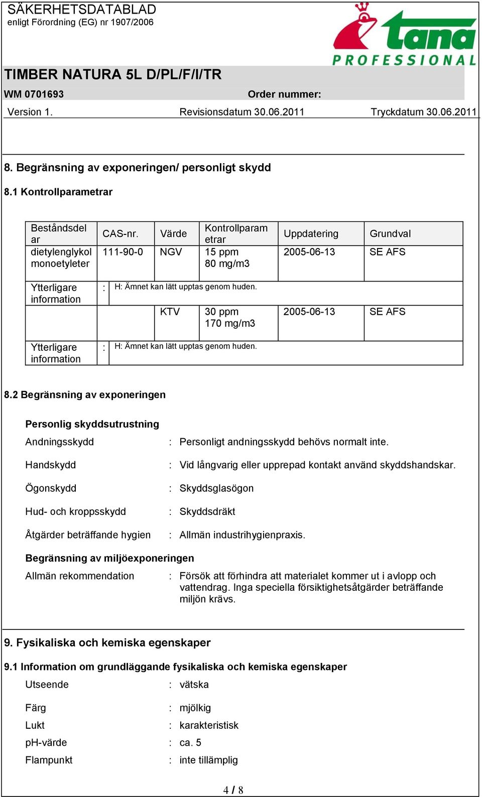 Uppdatering Grundval 2005-06-13 SE AFS 2005-06-13 SE AFS 8.