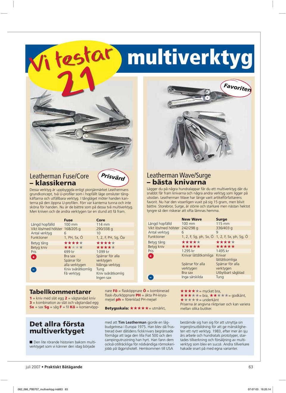 Men kniven och de andra tar en stund att få fram.