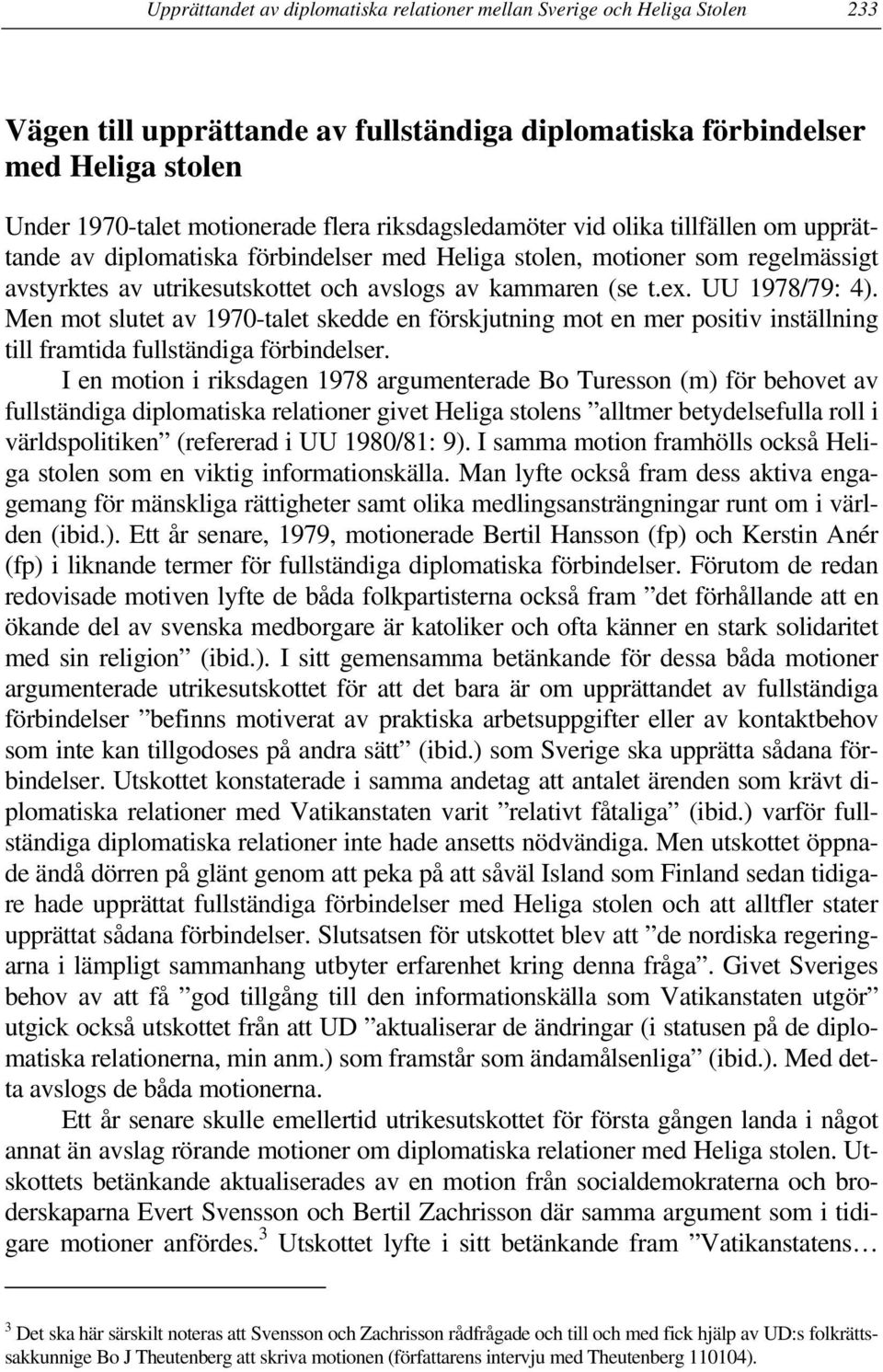 Upprättandet av diplomatiska relationer mellan Sverige och Heliga Stolen  ett flerdimensionellt utrikespolitiskt beslut - PDF Gratis nedladdning
