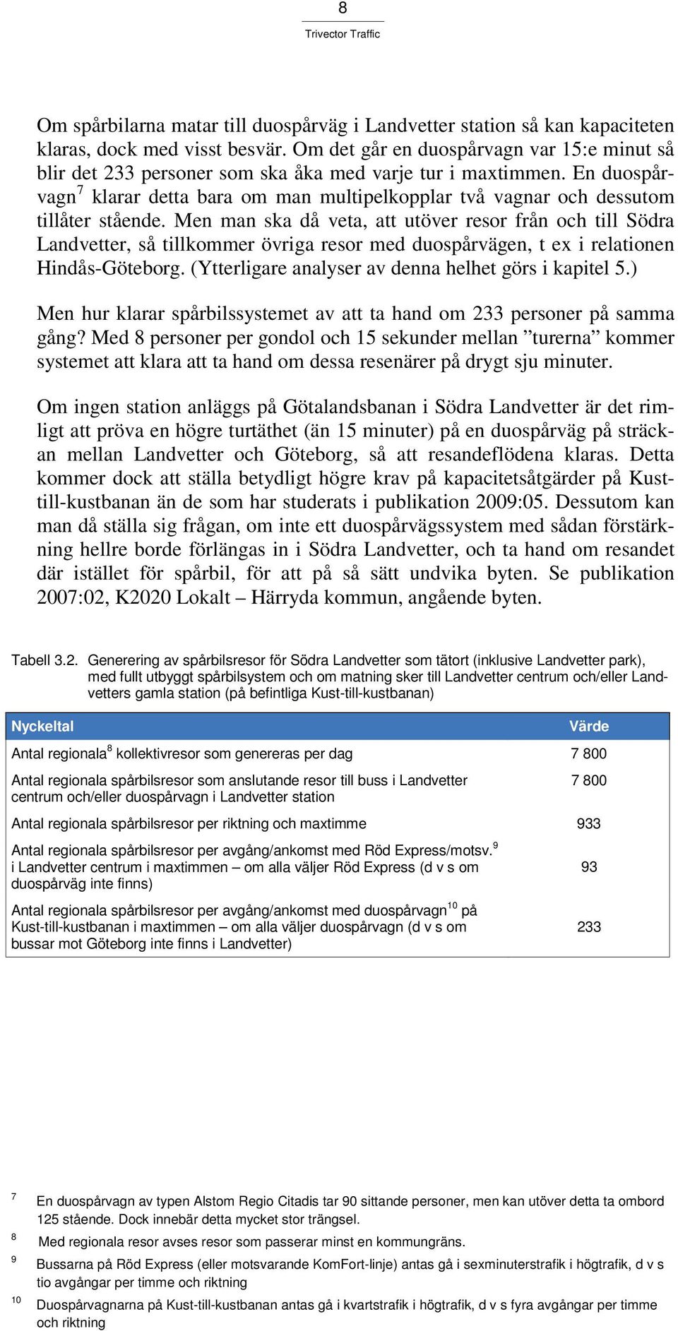 En duospårvagn 7 klarar detta bara om man multipelkopplar två vagnar och dessutom tillåter stående.