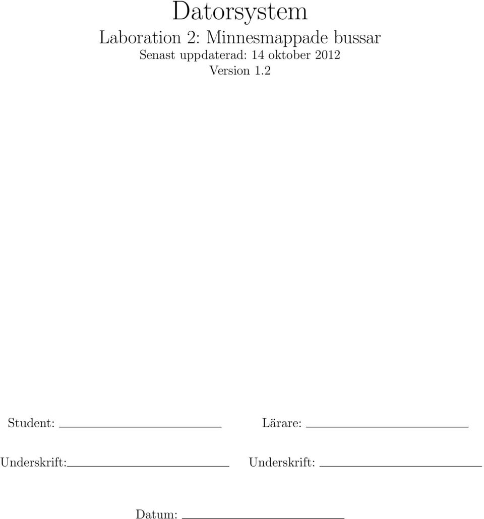 uppdaterad: 14 oktober 2012 Version