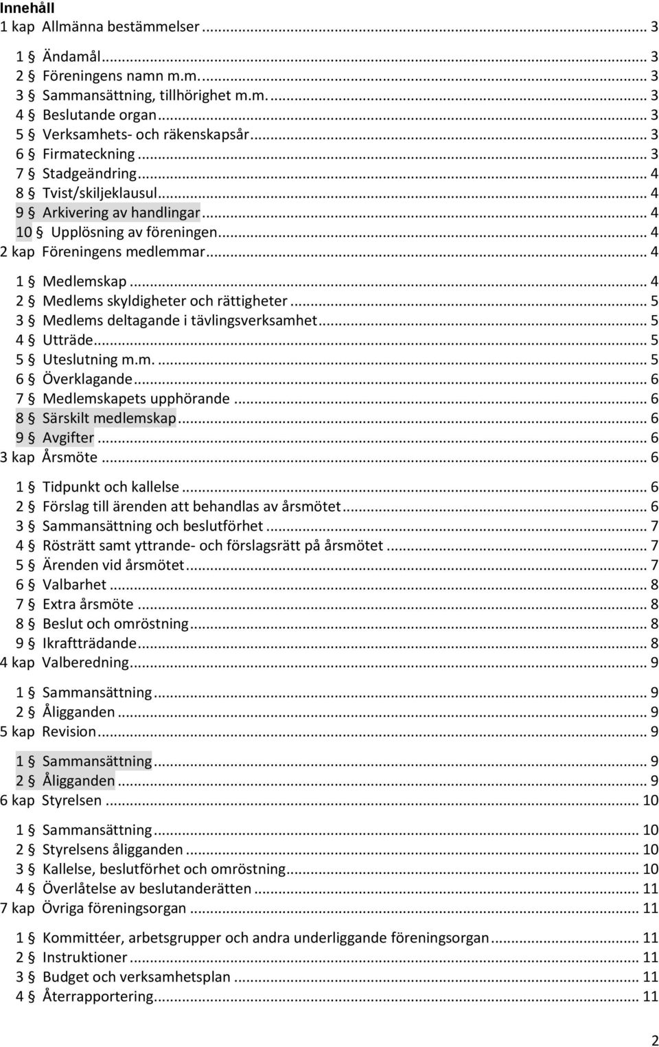 .. 4 2 Medlems skyldigheter och rättigheter... 5 3 Medlems deltagande i tävlingsverksamhet... 5 4 Utträde... 5 5 Uteslutning m.m.... 5 6 Överklagande... 6 7 Medlemskapets upphörande.