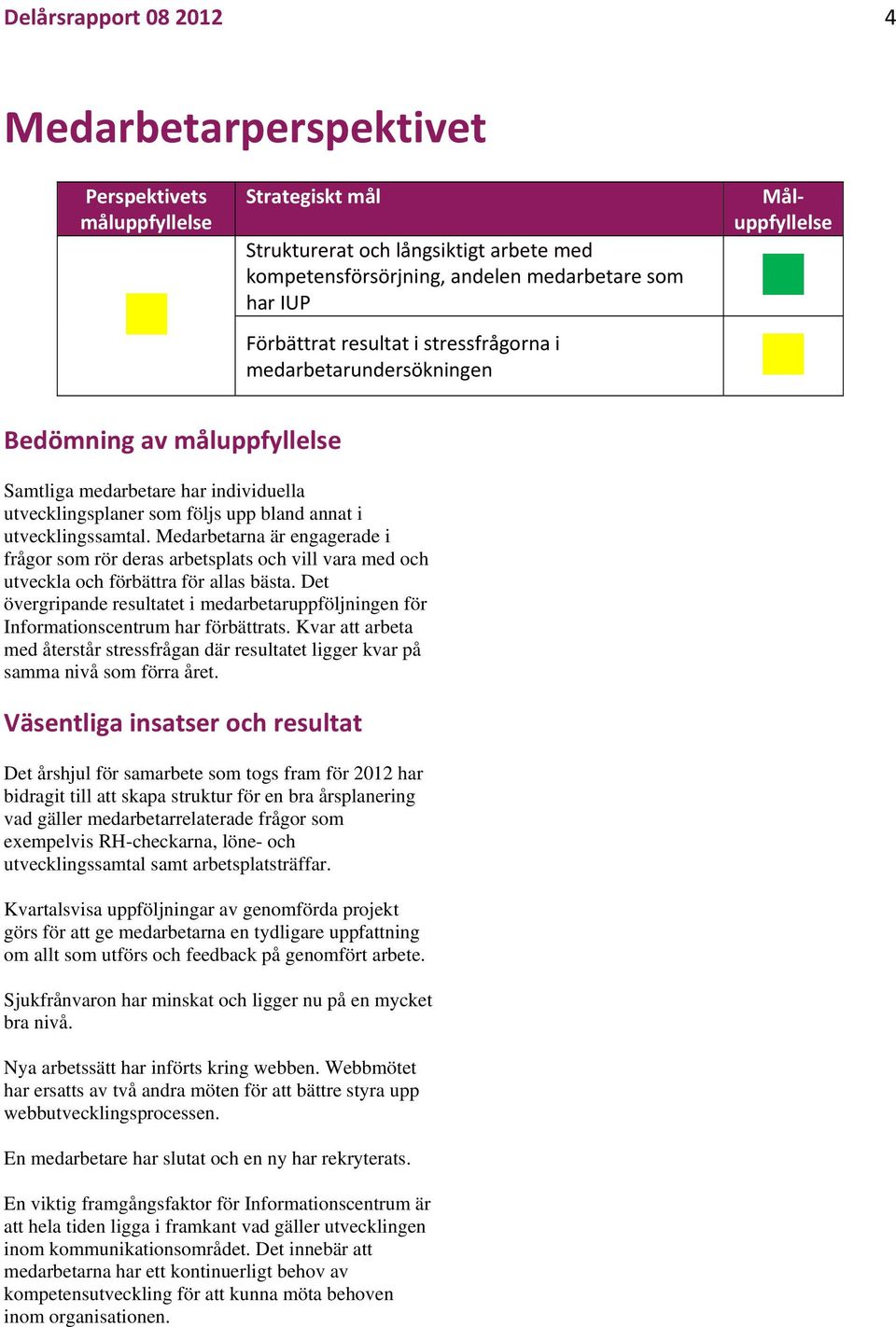 Medarbetarna är engagerade i frågor som rör deras arbetsplats och vill vara med och utveckla och förbättra för allas bästa.