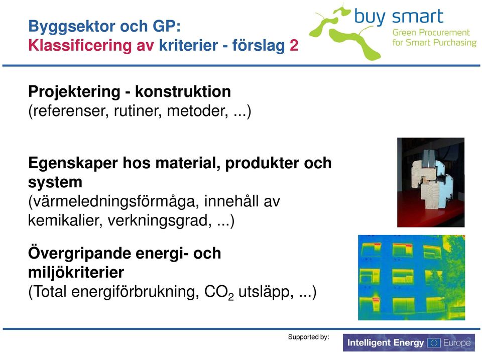 ..) Egenskaper hos material, produkter och system (värmeledningsförmåga, innehåll