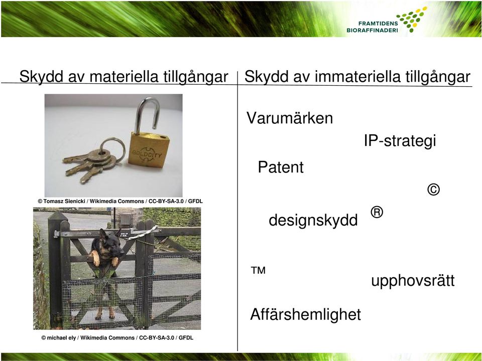 0 / GFDL Varumärken Patent designskydd IP-strategi