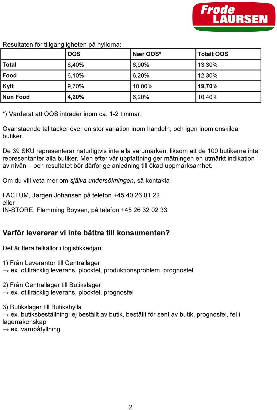 De 39 SKU representerar naturligtvis inte alla varumärken, liksom att de 100 butikerna inte representanter alla butiker.