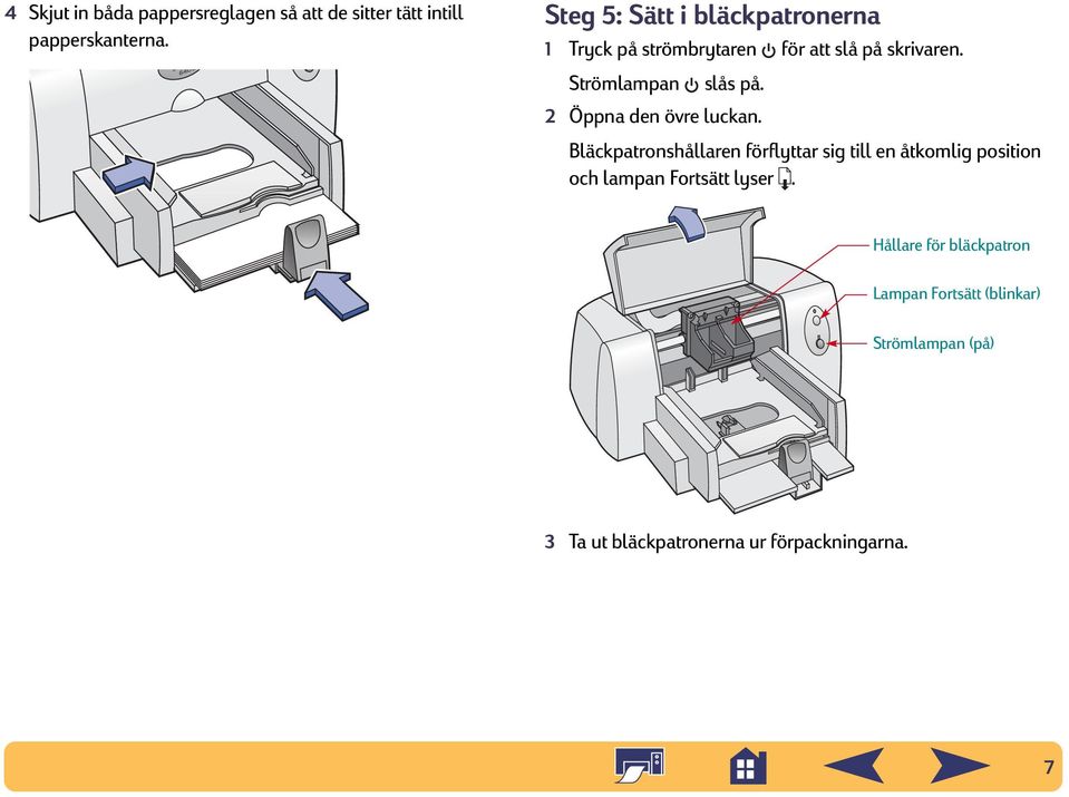 2 Öppna den övre luckan.