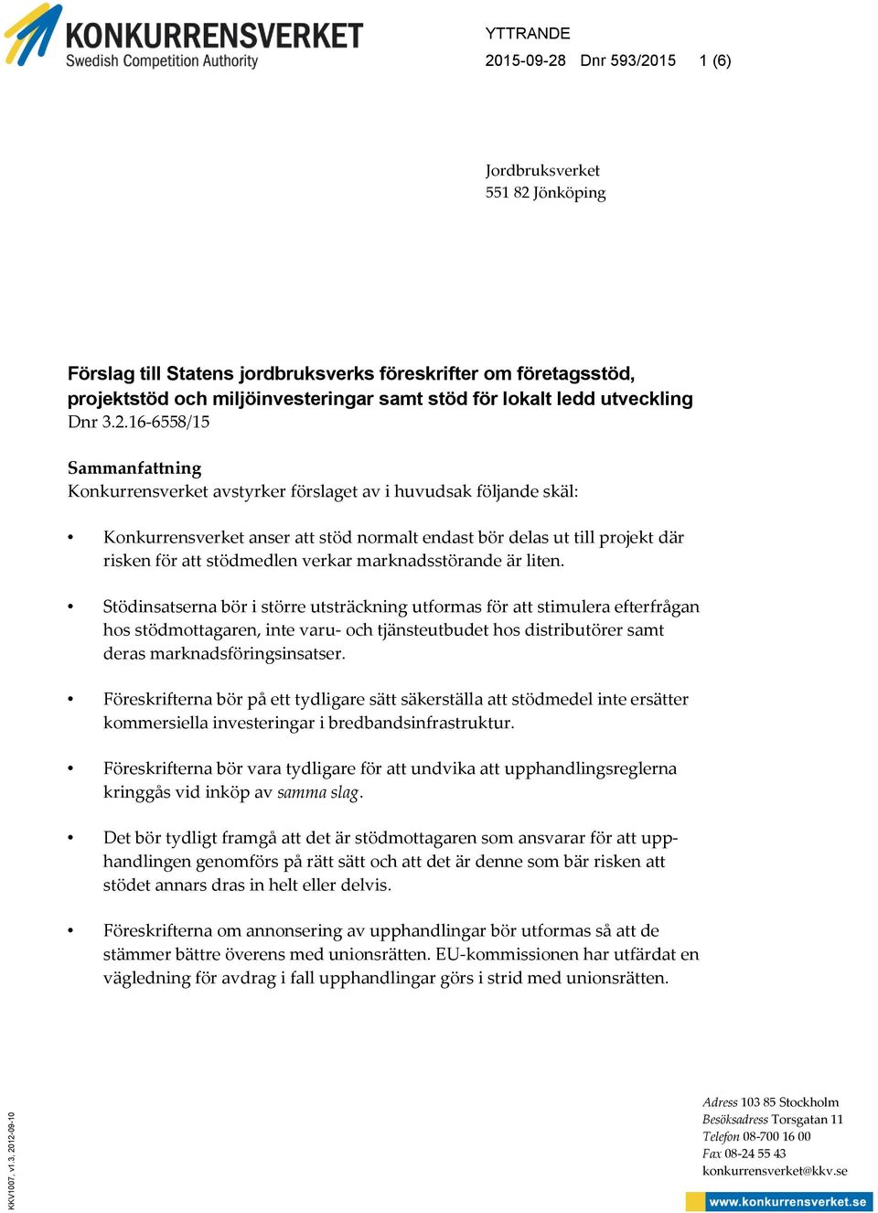 för lokalt ledd utveckling Dnr 3.2.