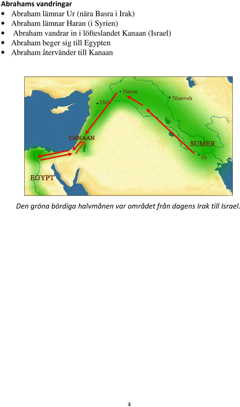 (Israel) Abraham beger sig till Egypten Abraham återvänder till