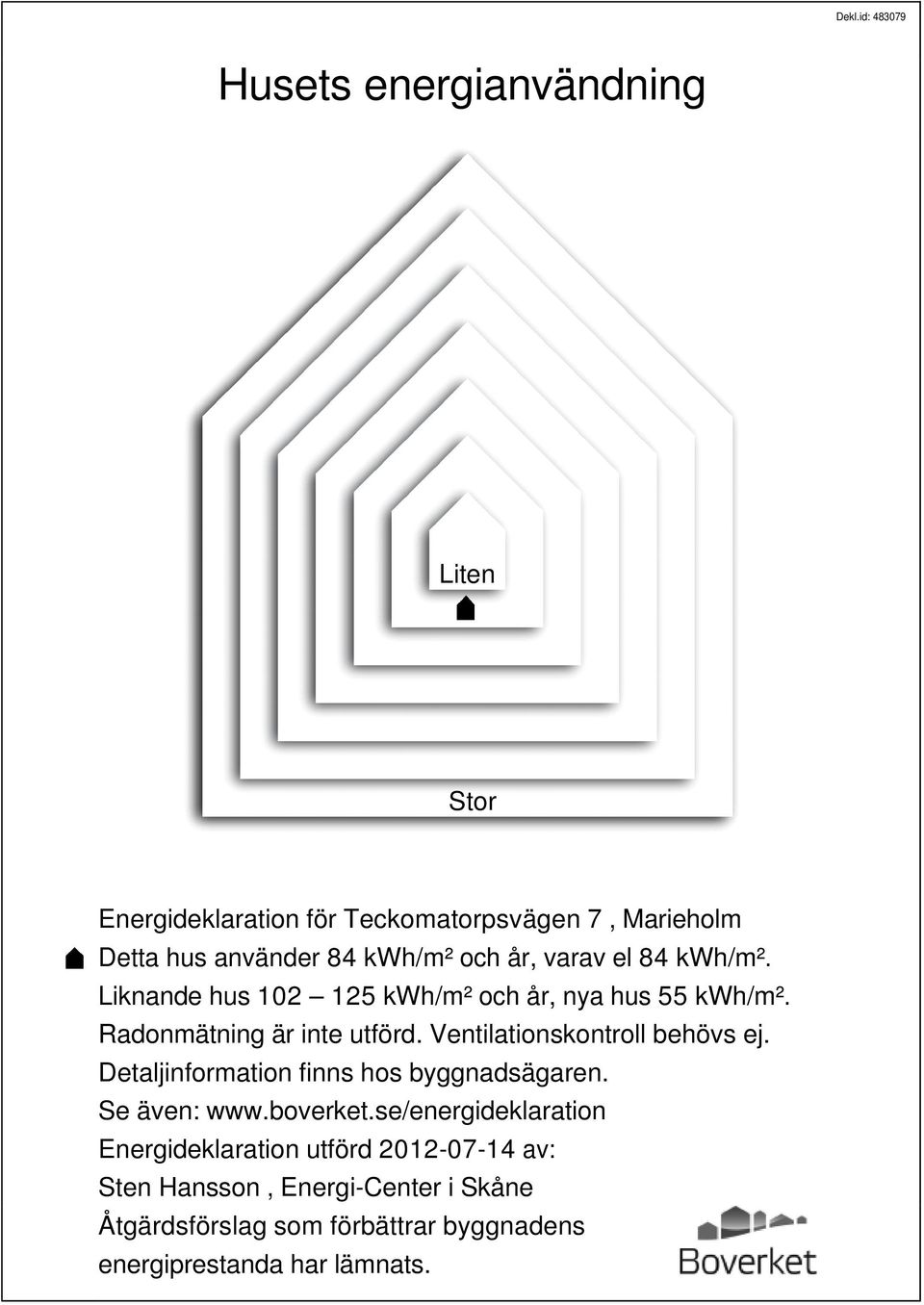 Ventilationskontroll behövs ej. Detaljinformation finns hos byggnadsägaren. Se även: www.boverket.