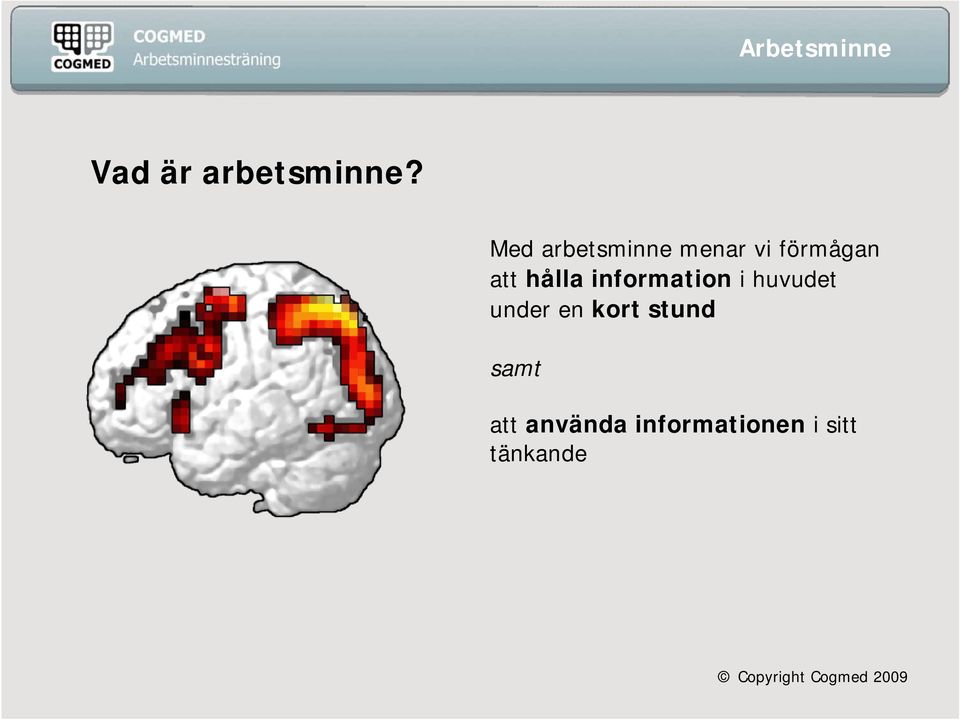 hålla information i huvudet under en