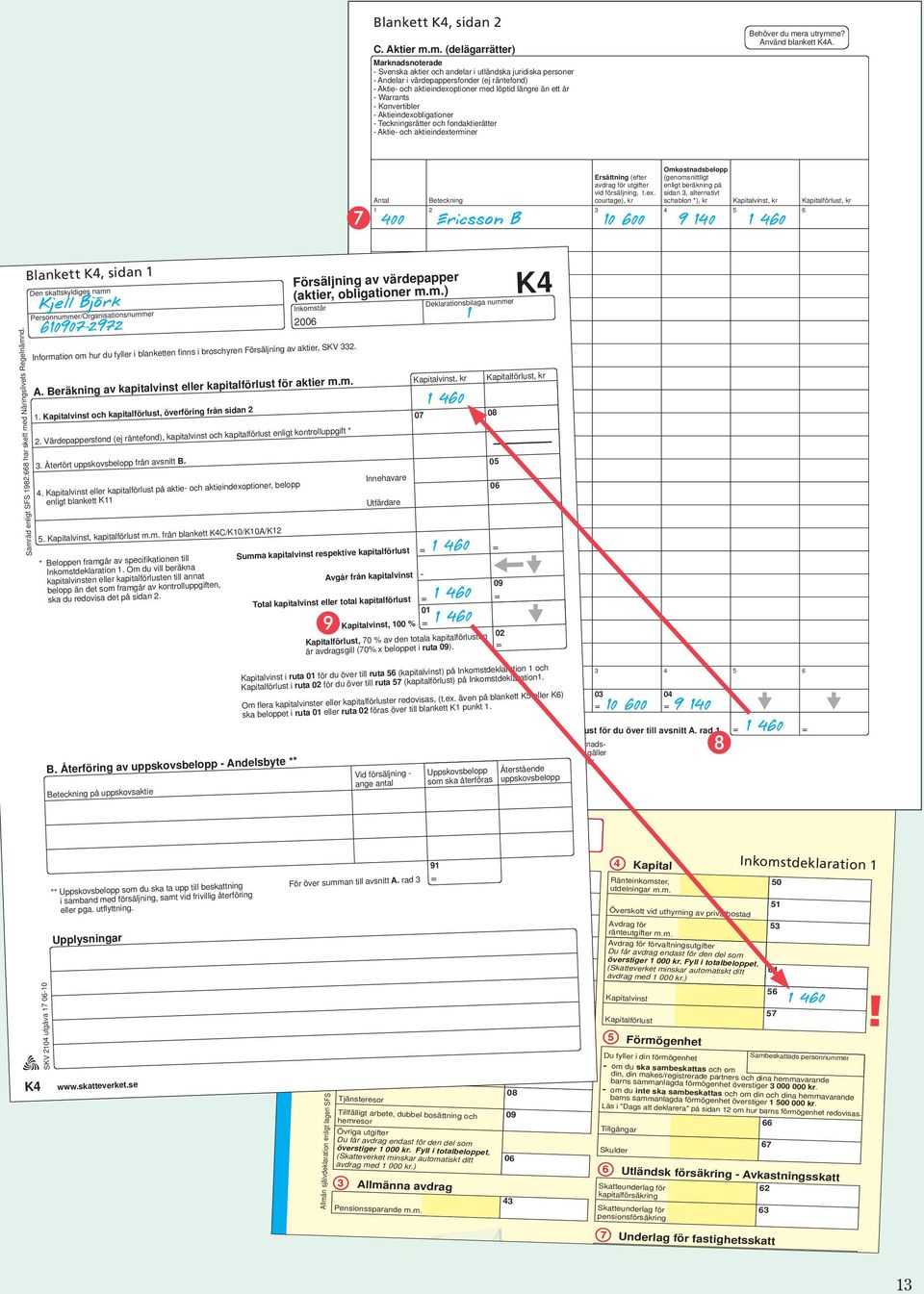 Warrants Konvertibler Aktieindexobligationer Teckningsrätter och fondaktierätter Aktie och aktieindexterminer Behöver du mera utrymme? Använd blankett A.