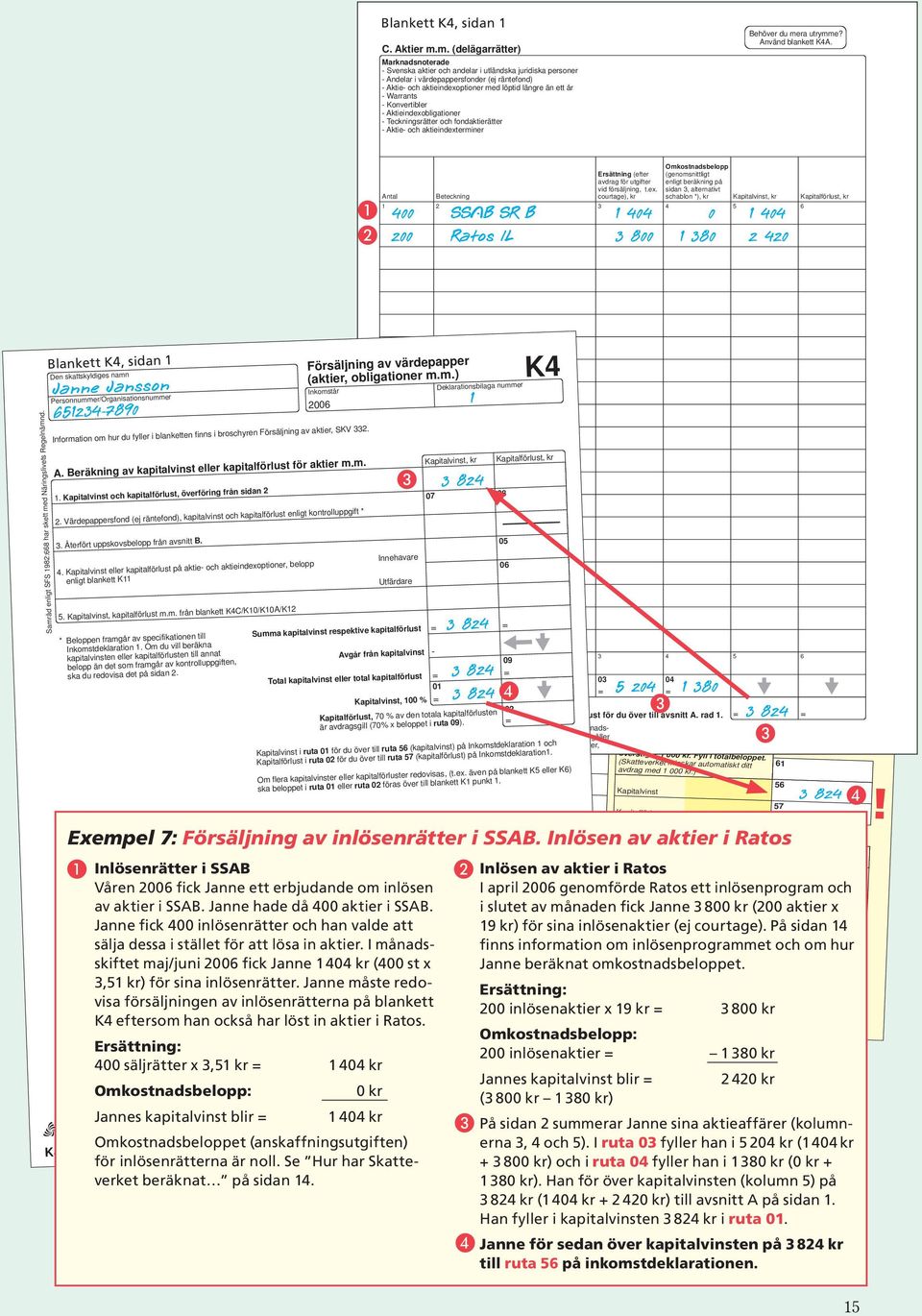 Warrants Konvertibler Aktieindexobligationer Teckningsrätter och fondaktierätter Aktie och aktieindexterminer Behöver du mera utrymme? Använd blankett A.