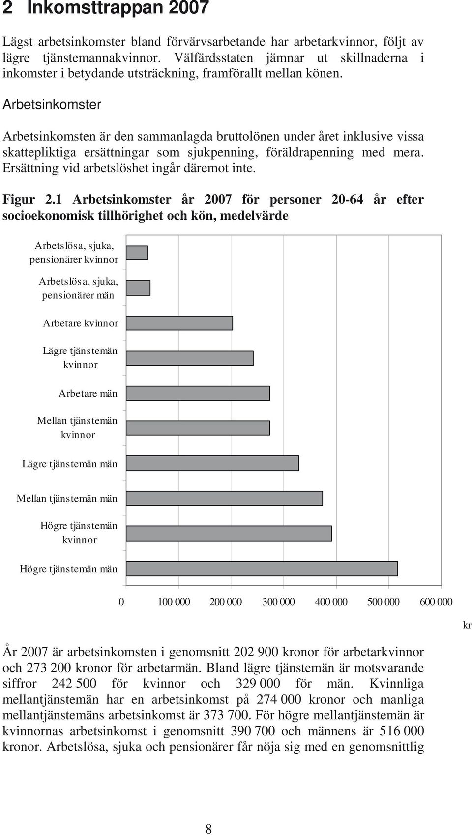 Arbetsinkomster Arbetsinkomsten är den sammanlagda bruttolönen under året inklusive vissa skattepliktiga ersättningar som sjukpenning, föräldrapenning med mera.