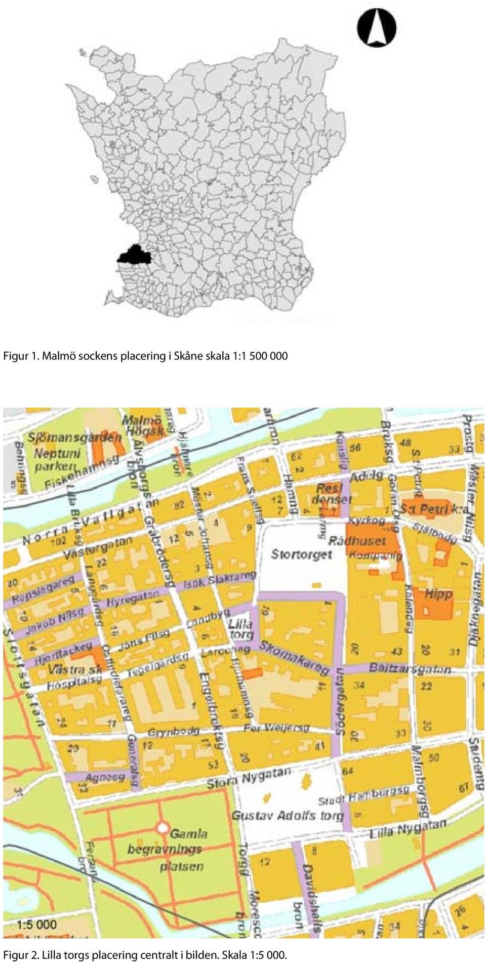 Skåne skala 1:1 500 000 Figur