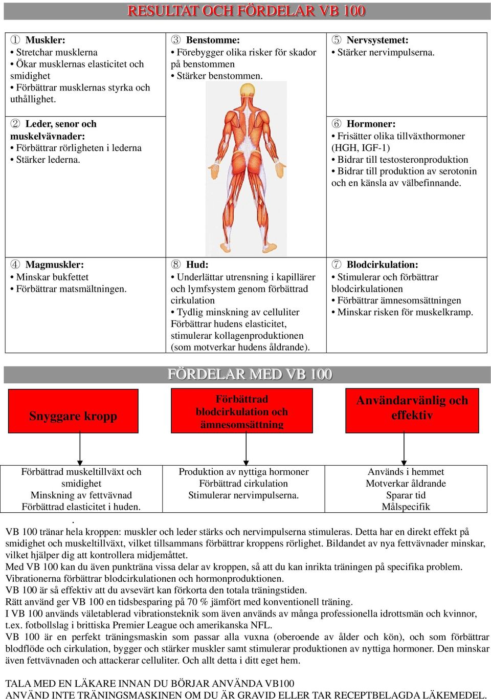 5 Nervsystemet: Stärker nervimpulserna. 6 Hormoner: Frisätter olika tillväxthormoner (HGH, IGF-1) Bidrar till testosteronproduktion Bidrar till produktion av serotonin och en känsla av välbefinnande.