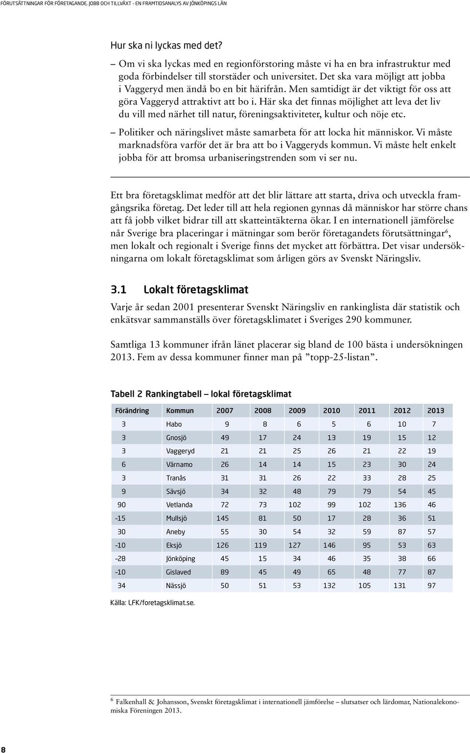 Här ska det finnas möjlighet att leva det liv du vill med närhet till natur, föreningsaktiviteter, kultur och nöje etc. Politiker och näringslivet måste samarbeta för att locka hit människor.