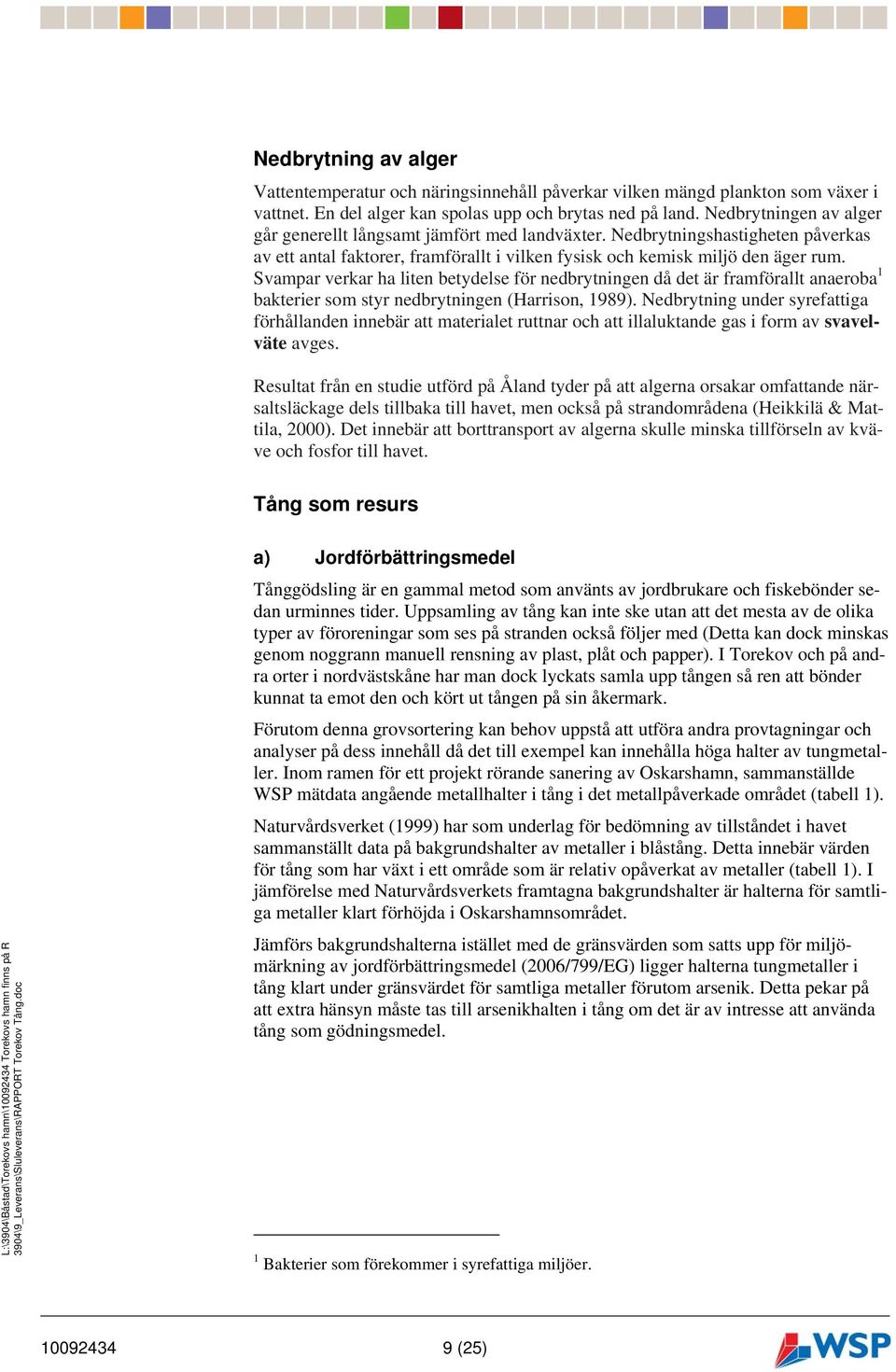 RAPPORT Torekov Åtgärder för att minska problem med tång på stranden - PDF  Gratis nedladdning