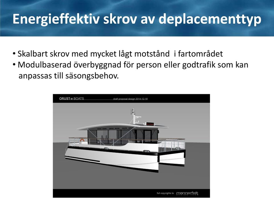 fartområdet Modulbaserad överbyggnad för