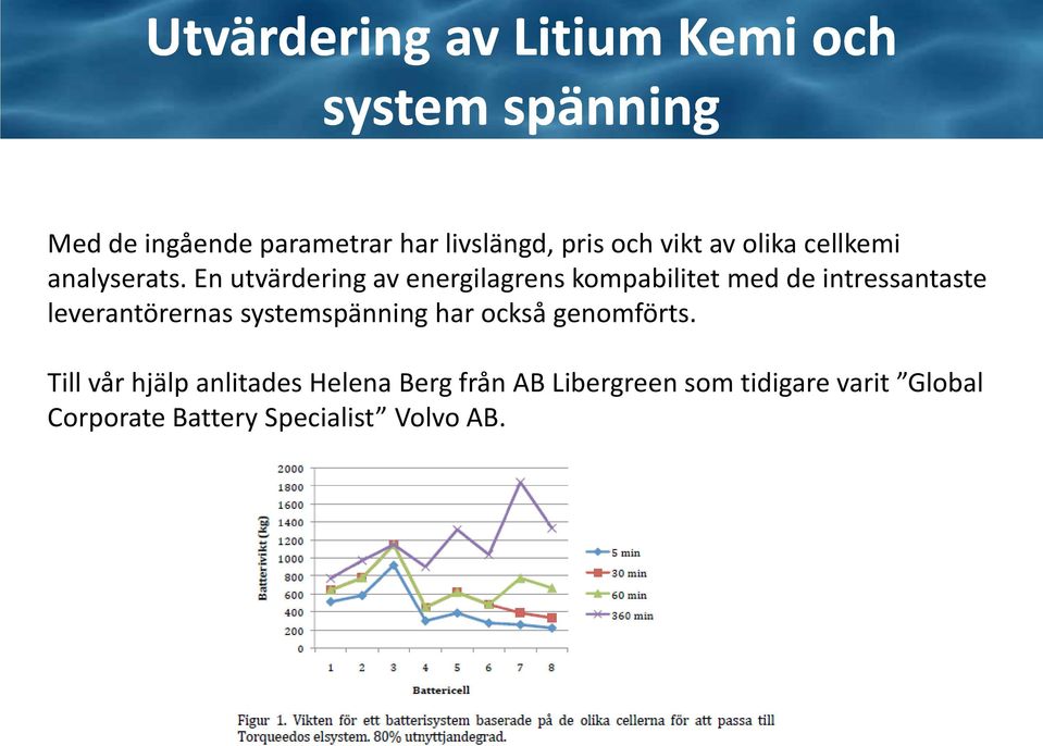 En utvärdering av energilagrens kompabilitet med de intressantaste leverantörernas