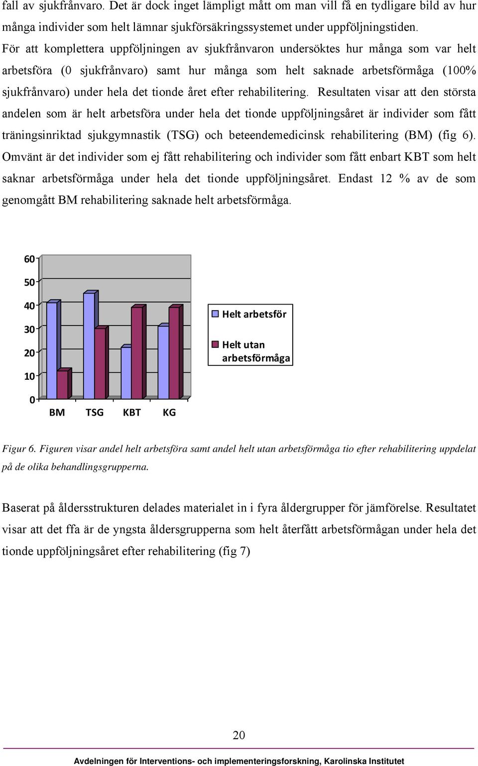 tionde året efter rehabilitering.
