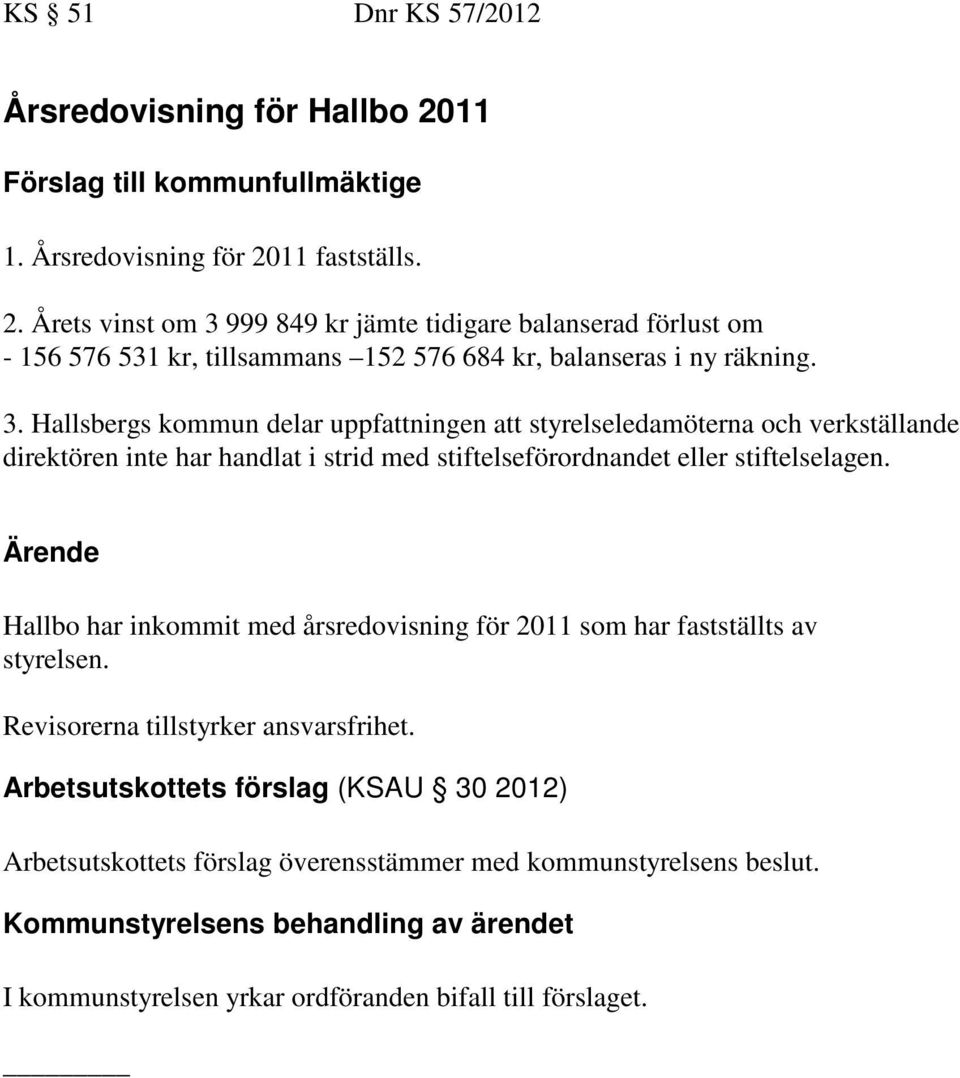 11 fastställs. 2. Årets vinst om 3 