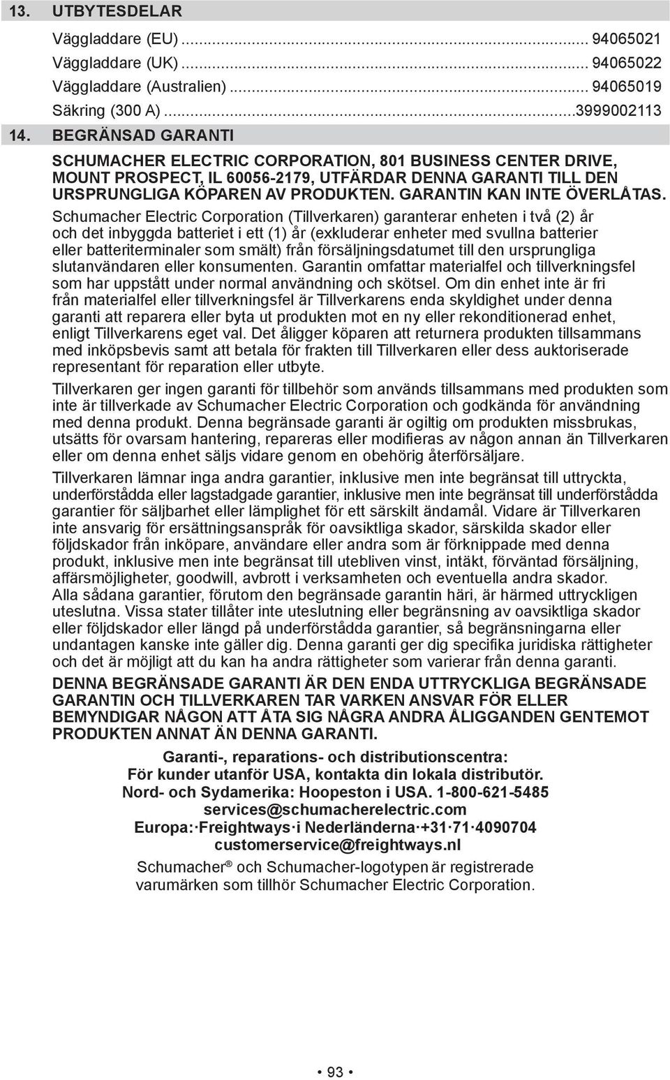 GARANTIN KAN INTE ÖVERLÅTAS.