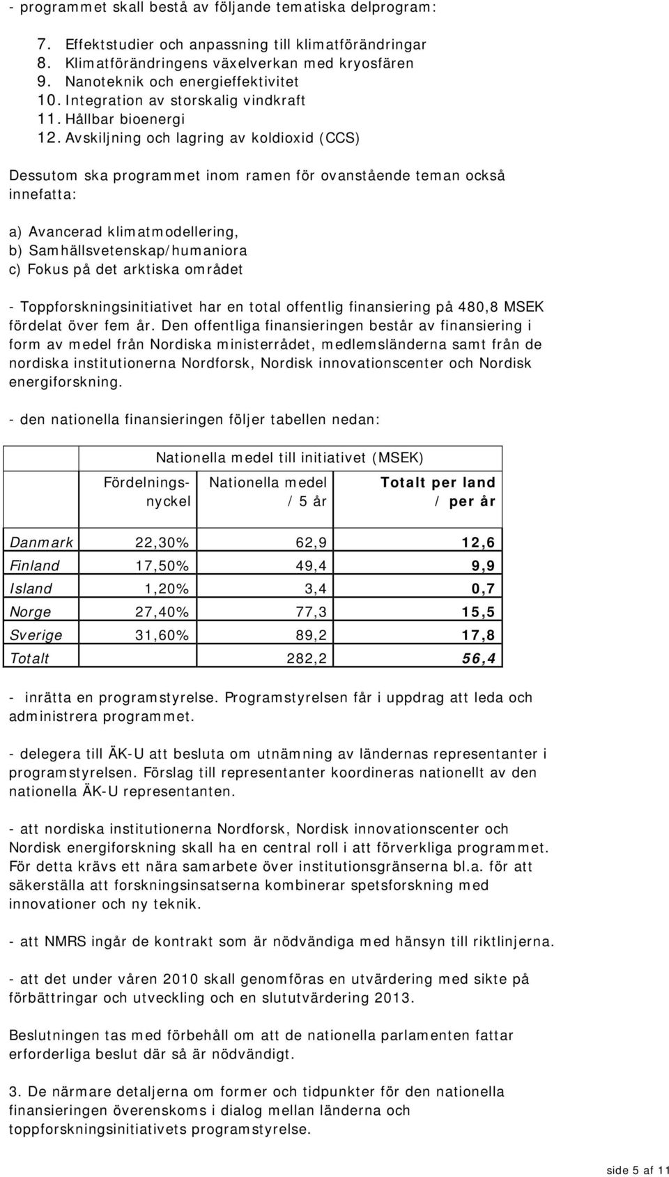 Avskiljning och lagring av koldioxid (CCS) Dessutom ska programmet inom ramen för ovanstående teman också innefatta: a) Avancerad klimatmodellering, b) Samhällsvetenskap/humaniora c) Fokus på det