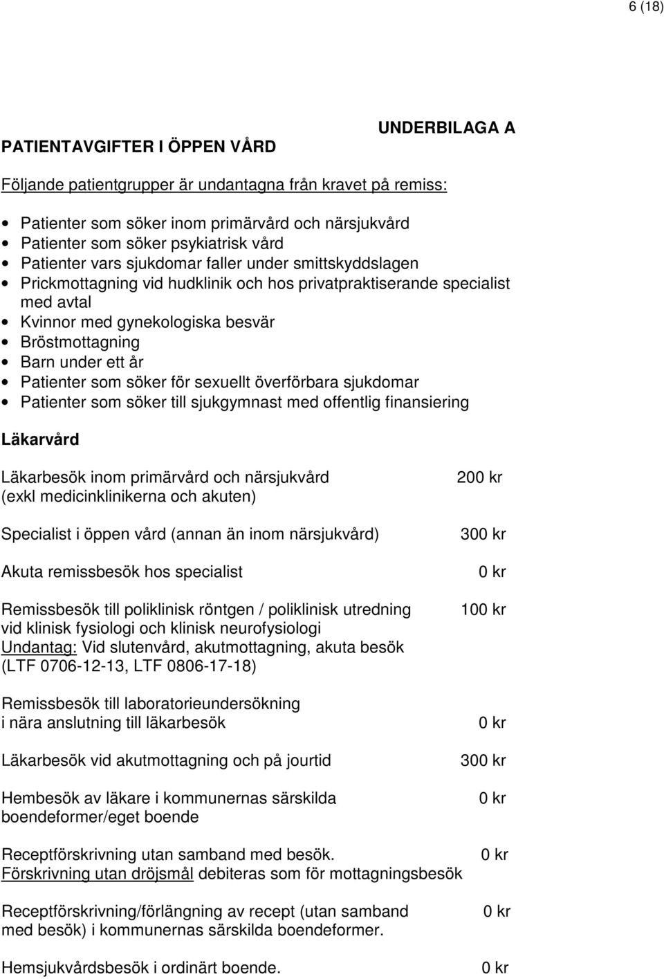 år Patienter som söker för sexuellt överförbara sjukdomar Patienter som söker till sjukgymnast med offentlig finansiering Läkarvård Läkarbesök inom primärvård och närsjukvård (exkl medicinklinikerna